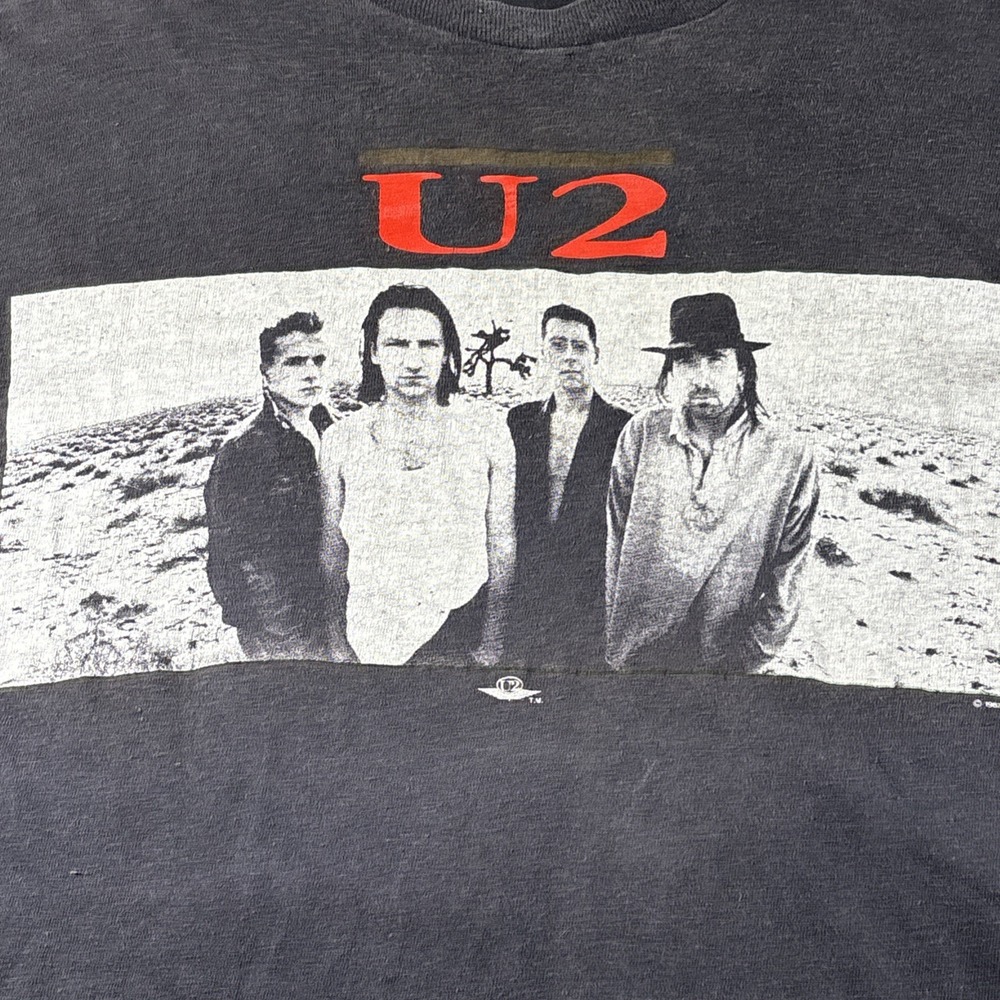 Vintage 1987 U2 Joshua Tree Concert Tour T-Shirt - Hanes - SIZE XL - Picture 2 of 9